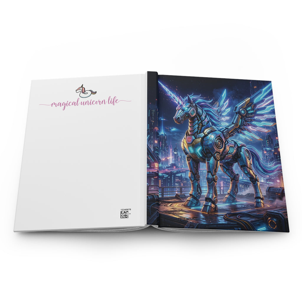 Celestial Tech: Cybernetic Cosmic Winged Unicorn Journal
