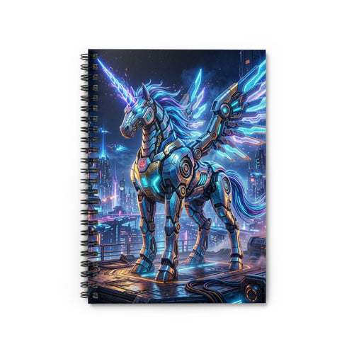 Celestial Tech: Cybernetic Cosmic Winged Unicorn Journal