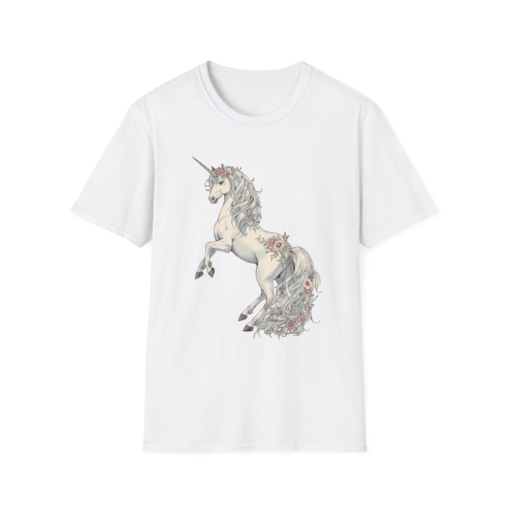Enchanted Noir Floral Unicorn Tee