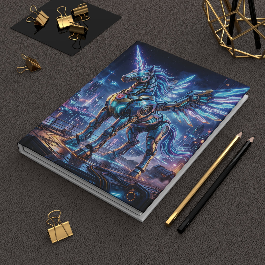 Celestial Tech: Cybernetic Cosmic Winged Unicorn Journal