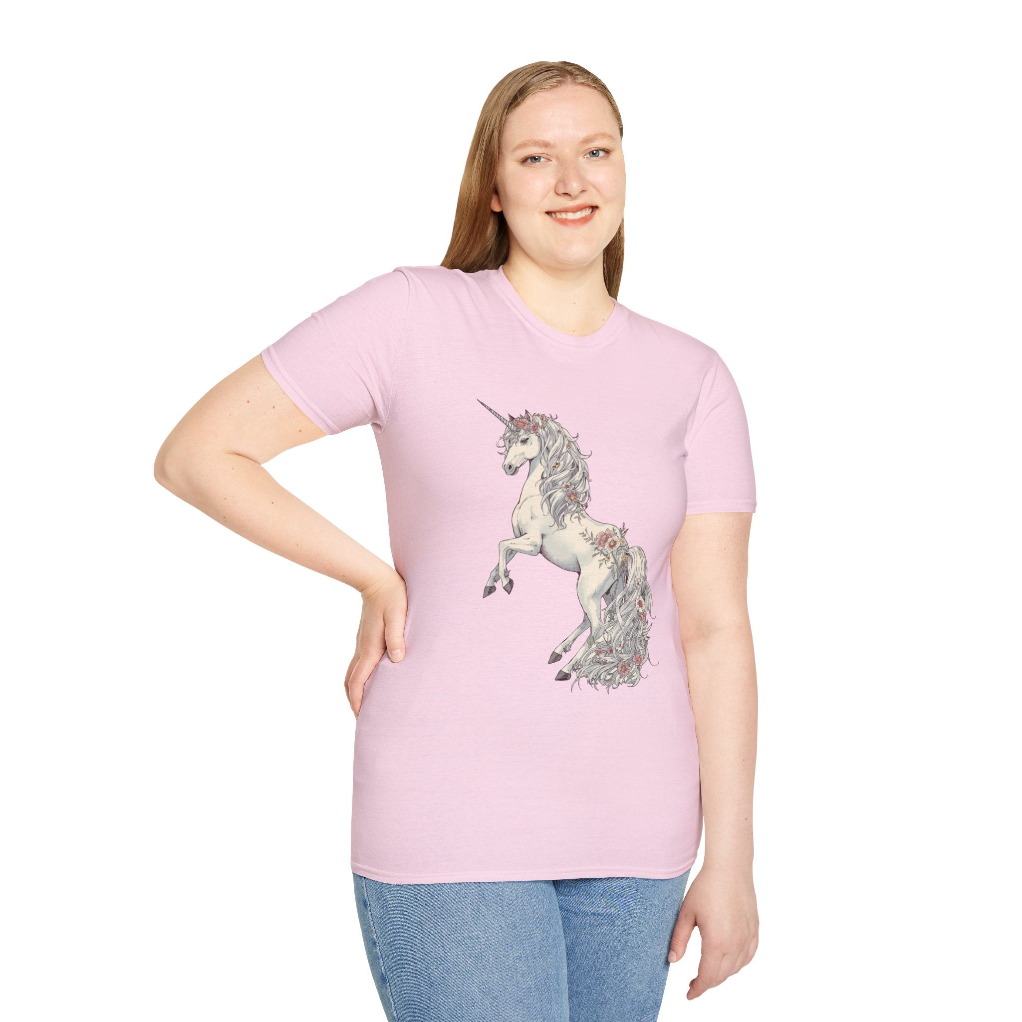 Enchanted Noir Floral Unicorn Tee
