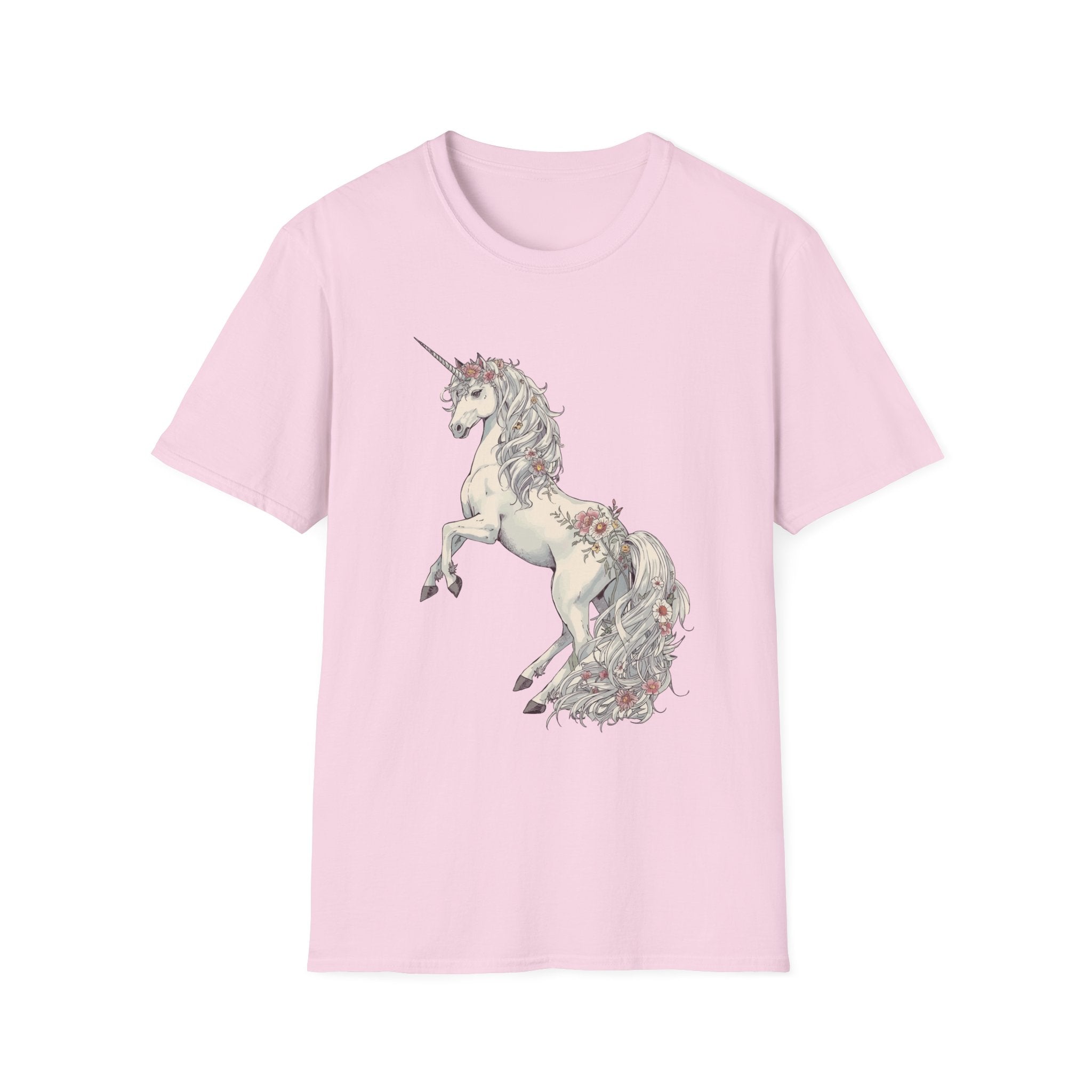 Enchanted Noir Floral Unicorn Tee