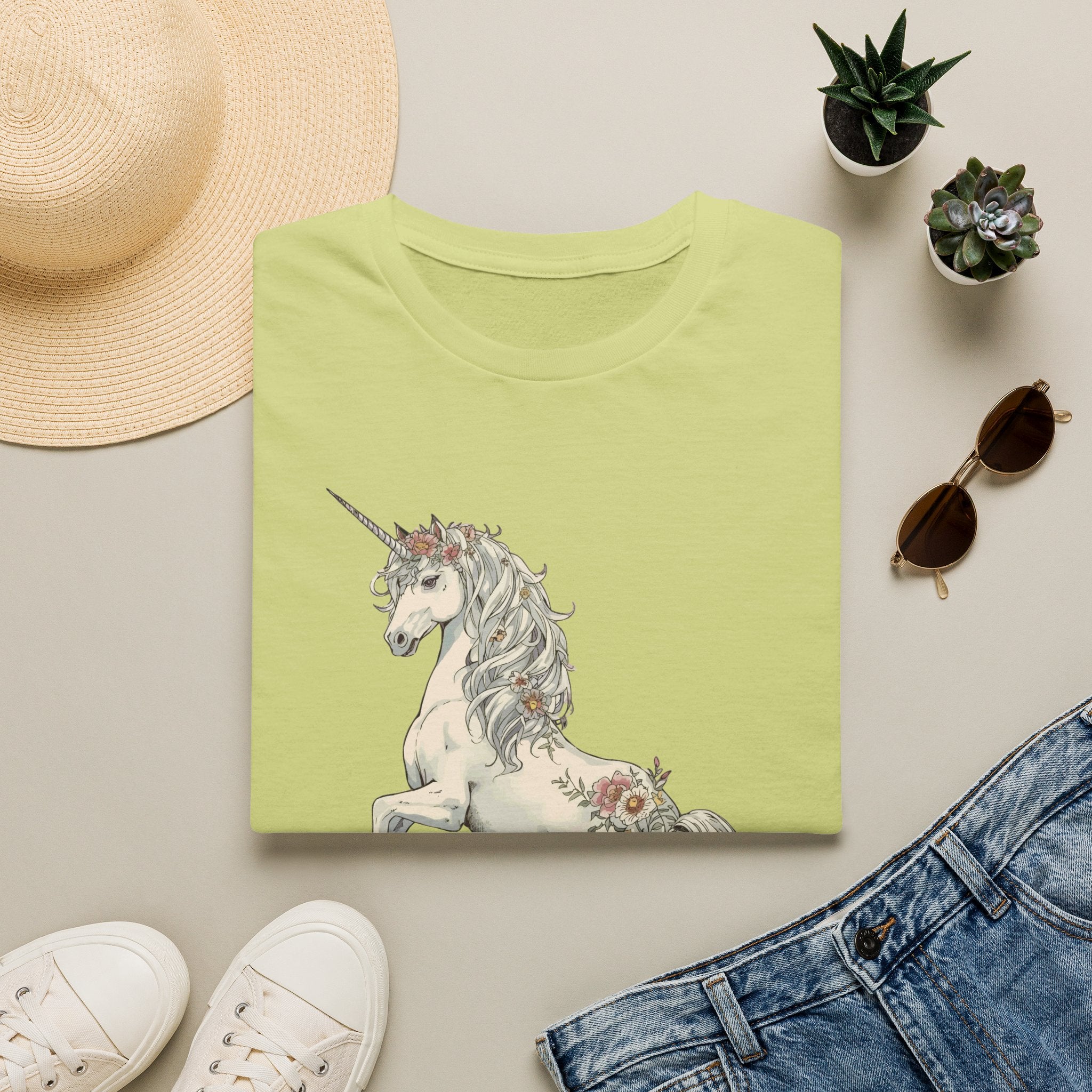 Enchanted Noir Floral Unicorn Tee