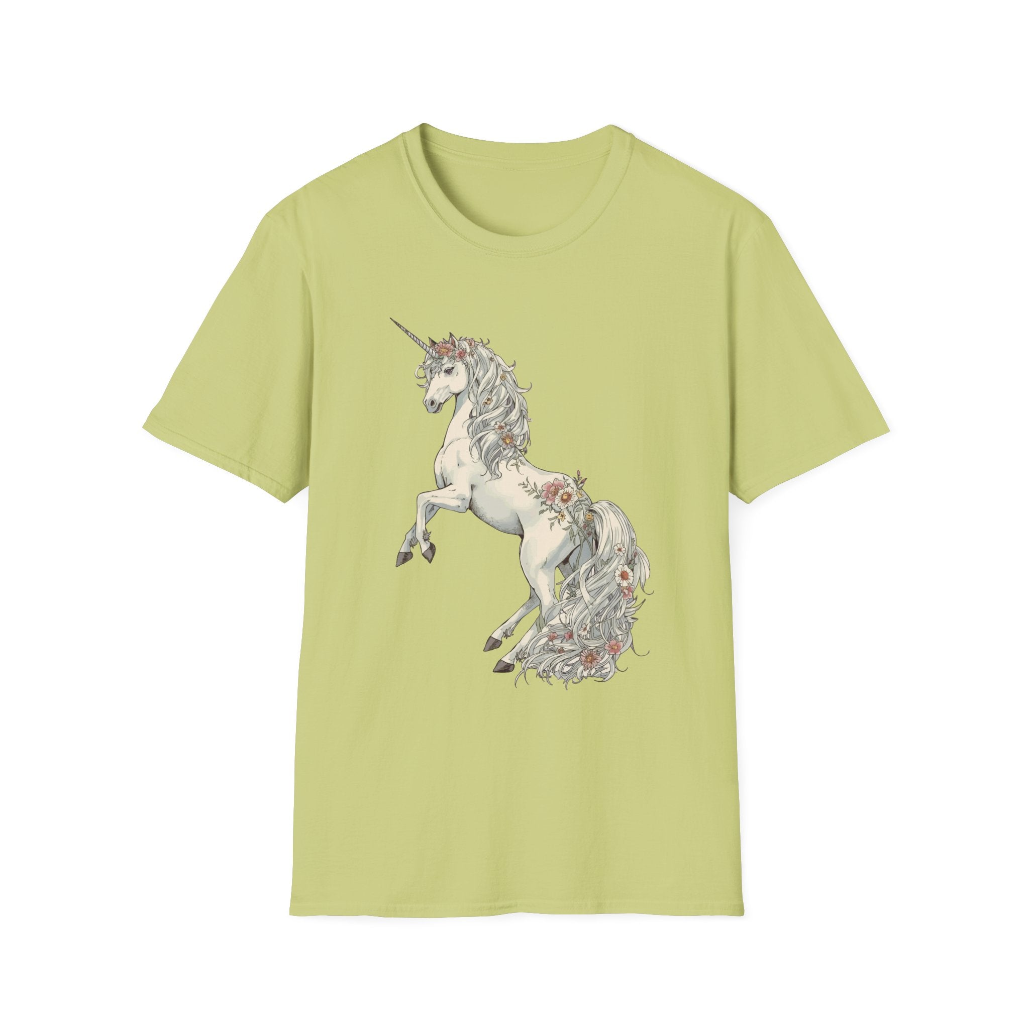 Enchanted Noir Floral Unicorn Tee