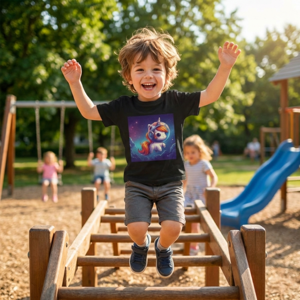 Kids Space Explorer Astronaut Unicorn Tee