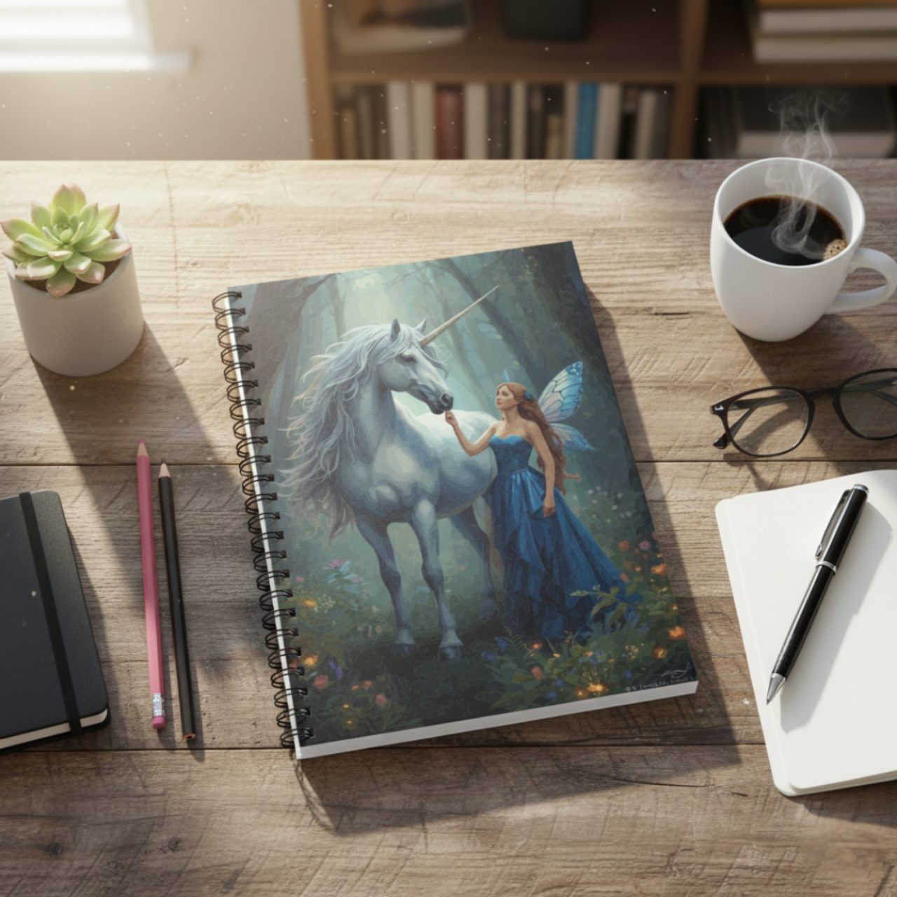 Magical Unicorn Whispering Woods Reflection Journal