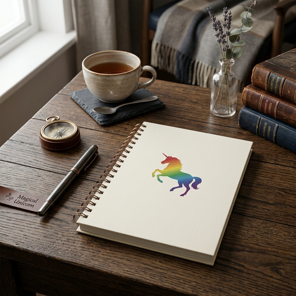 Pride Rainbow Unicorn Spiral Notebook - Ruled Journal for All