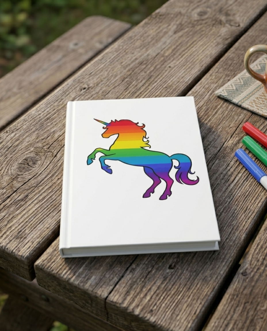 Pride Rainbow Unicorn Notebook - Ruled Journal for All