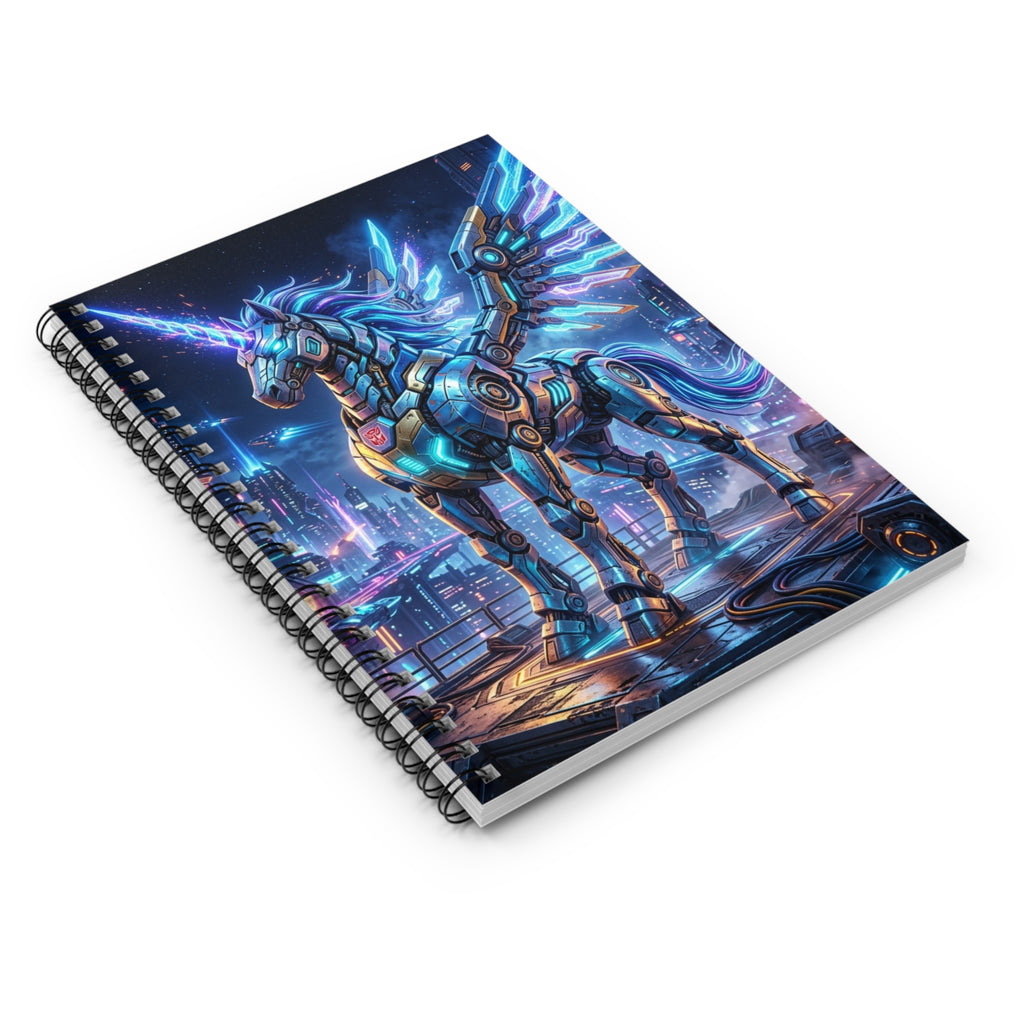 Celestial Tech: Cybernetic Cosmic Winged Unicorn Journal