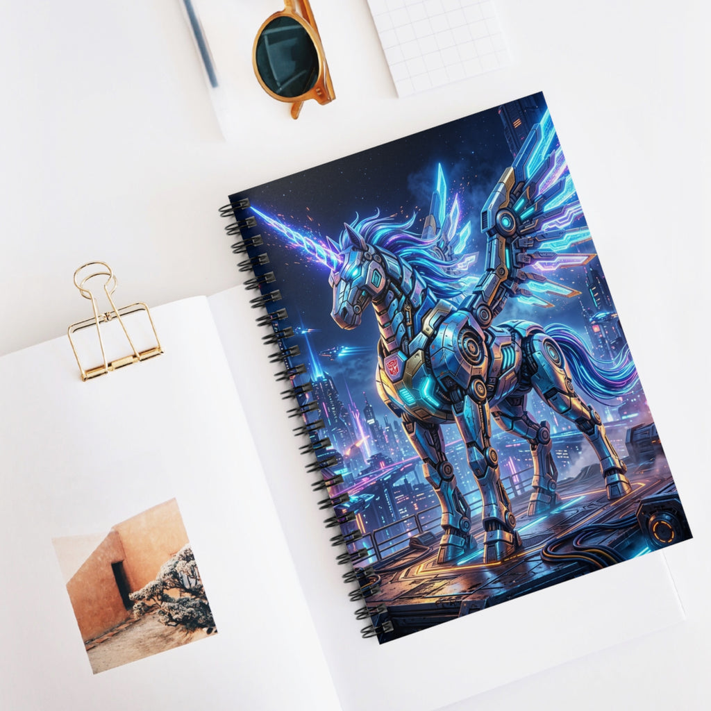 Celestial Tech: Cybernetic Cosmic Winged Unicorn Journal