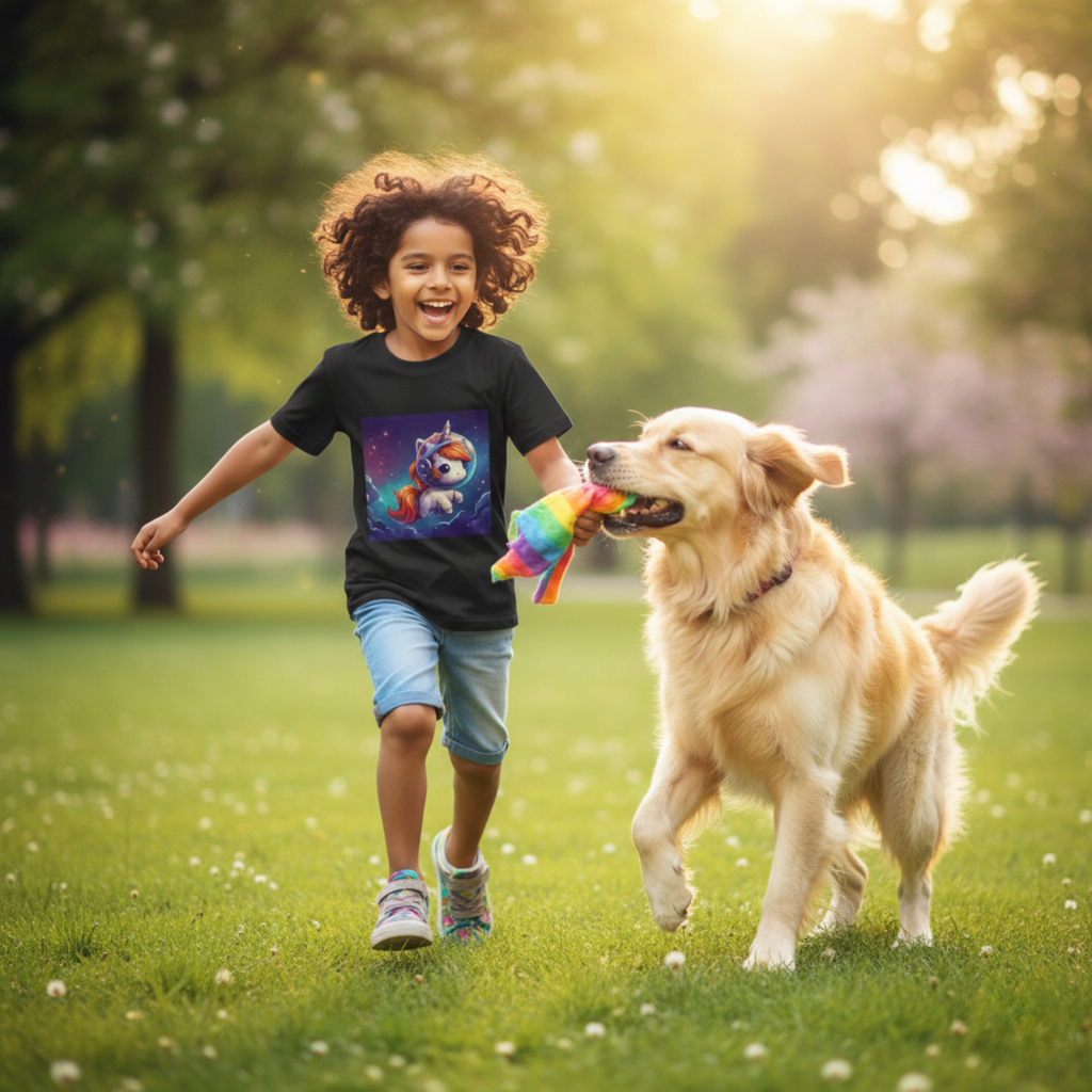 Kids Space Explorer Astronaut Unicorn Tee