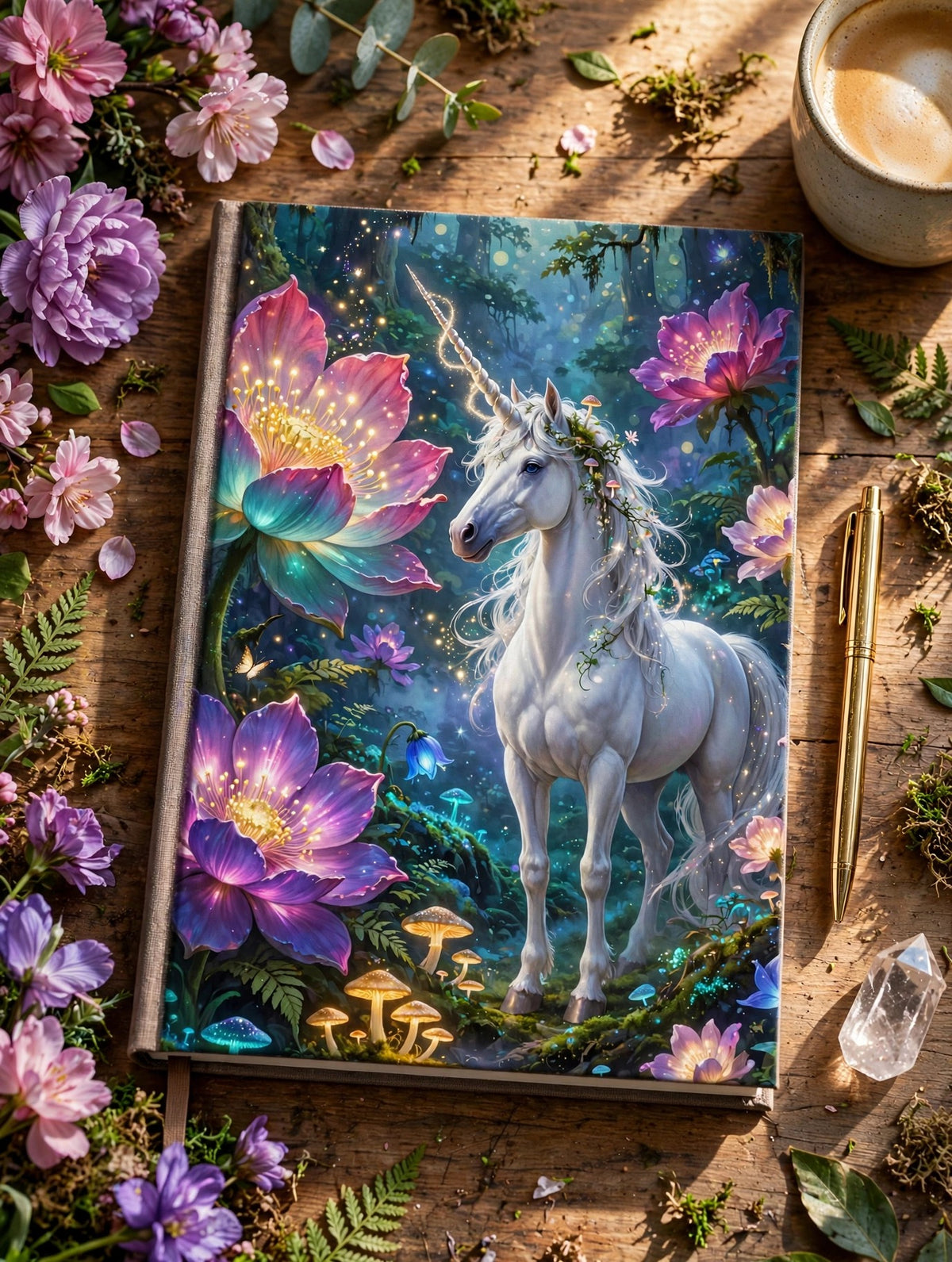 Where Magic Blooms Journal lifestyle mockup